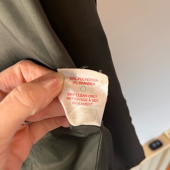 Powerline Blazer Fitted Button Jacket Made In Canada Olive Green Women’s Sz 10 - Picture 10 of 10